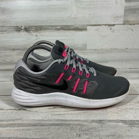 Nike Womens Lunarstelos Shoes 844736-005 Gray Black Running‎ Sneaker Siz… - Picture 1 of 8